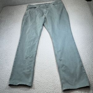 Paige Jeans Men 38x31 Green Jaded Crystal Federal Modern Slim‎ Straight Jayden